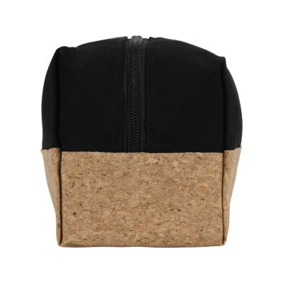 Несессер Corky хлопковый с пробковой вставкой, черный-4