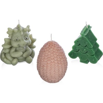 Свечи на подставке Дракон, яйцо дракона, елочка-2