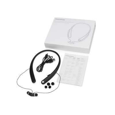 Беспроводные наушники с микрофоном Soundway, черный/белый-6