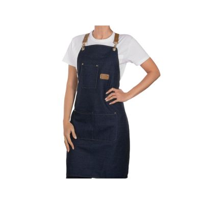 Джинсовый фартук с карманами Fry, синий-6