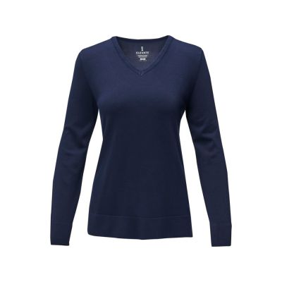 Женский пуловер с V-образным вырезом Stanton, темно-синий-1