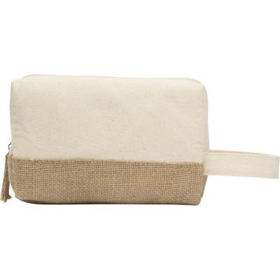 Косметичка Jute с ручкой из хлопка и джута, натуральный-3