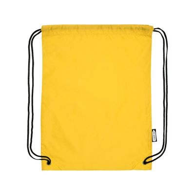 Рюкзак со шнурком Oriole из переработанного ПЭТ, желтый-3