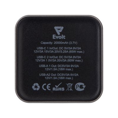 Внешний аккумулятор для ноутбуков Main 65 Вт, 20000 mAh, серый-2