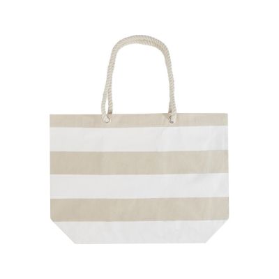 Florida пляжная эко-сумка из переработанного материала, сертифицированного по стандарту GRS, плотностью 270 г/м² 18L - Натуральный / Белый-1