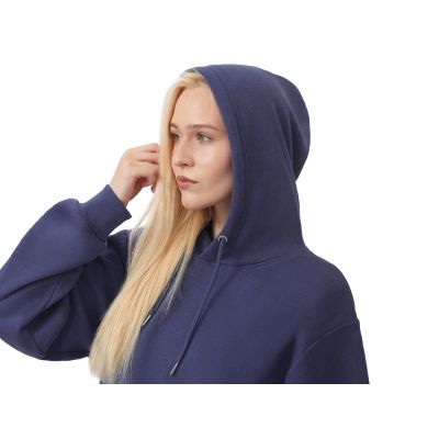 Толстовка с капюшоном оверсайз Lisbon унисекс, темно-синий-7