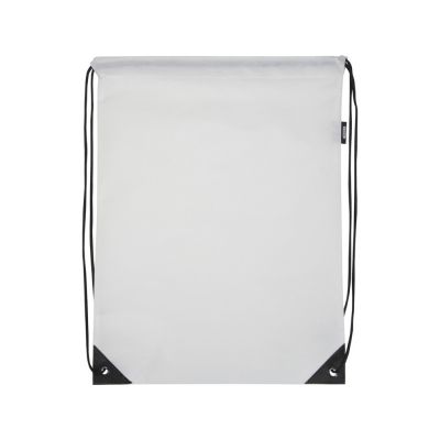 Рюкзак-мешок  на шнурке Evergreen из переработанного нетканого материала, белый-1