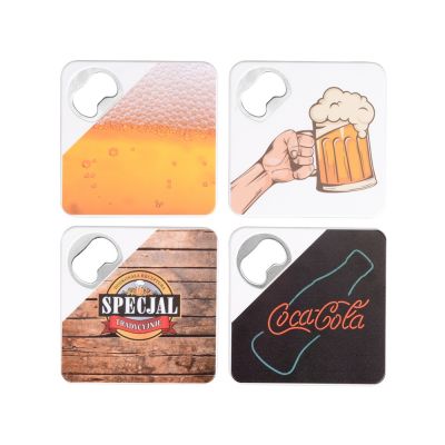 Подставка для кружки с открывалкой Liso, черный/белый-5