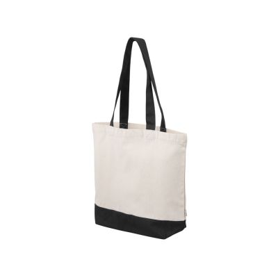 Сумка для шоппинга Cotton из переработанного хлопка 280 г, черный-2