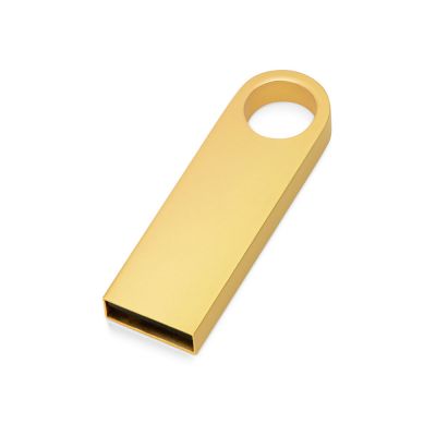 USB 2.0-флешка на 32 Гб с мини чипом и круглым отверстием, золотистыйй-0