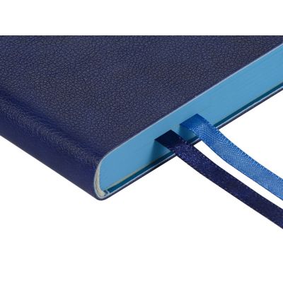 Ежедневник А5 датированный Boston 2026, синий с голубым обрезом-2