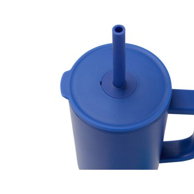 Brady термостакан с силиконовой трубочкой, объемом 900 мл, сертифицированный согласно RCS - Ярко-синий-3