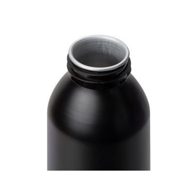 Алюминиевая бутылка для воды с ручкой Plain Alu, 650 мл, черный-1