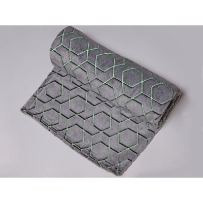 Светящийся в темноте плед Lattice черный-1