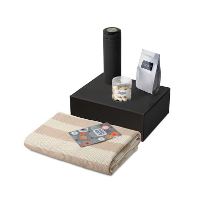 Подарочный набор Re:y. Warm с пледом, термосом и чаем-1