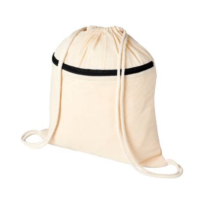 Рюкзак Oregon на молнии с кулиской, натуральный/черный-0