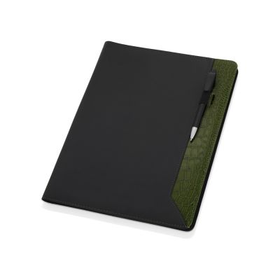 Папка для документов Nadine, черный/зеленый-0