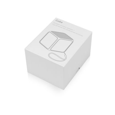 Портативная колонка Cube с подсветкой, красный-9