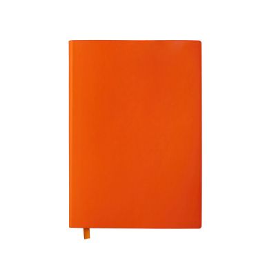 Блокнот C1 софт-тач, гибкая обложка, 128 листов, оранжевый-1