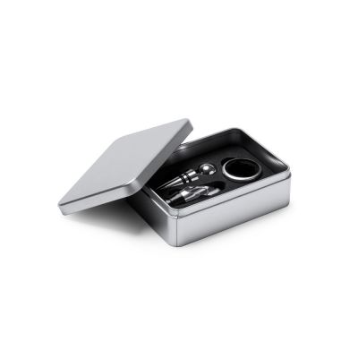 Винный набор MALBEC с аксессуарами из нержавеющей стали, серебристый-3