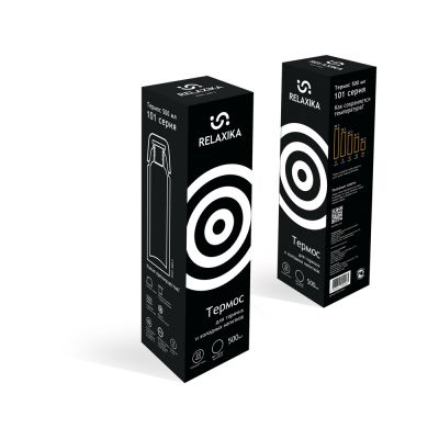 Термос Relaxika 101 (0,5 литра), черный (без лого)-12