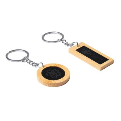 Брелок KRAUS из натурального дерева и стали KRAUS, прямоугольный-3