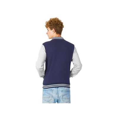 Бомбер Oxford, темно-синий/серый меланж, унисекс-4