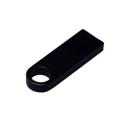 USB 2.0-флешка на 8 Гб с мини чипом и круглым отверстием, черный-2