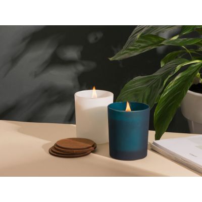 Свеча соевая ароматическая в стекле Niort, синяя-7
