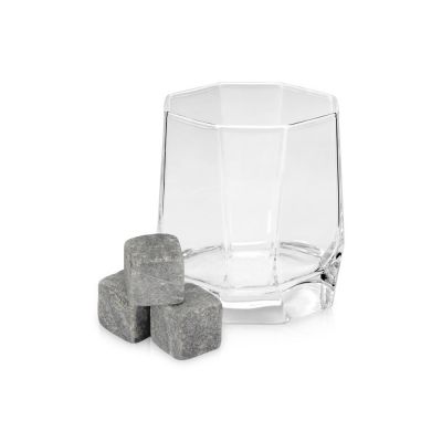 Набор для виски: 1 бокал, 3 камня, мешочек, коробка-1