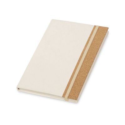 Блокнот из молочной бумаги и пробки A5 Milky, натуральный-0