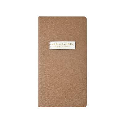 Еженедельник недатированный А6 Total beige с нашивкой, бежевый-1