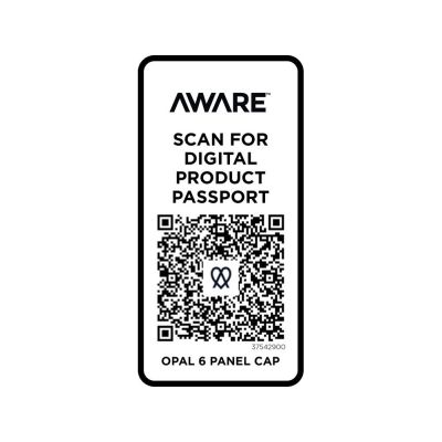 Opal с 6 панелями Aware™ кепка из переработанных материалов - сплошной черный-3