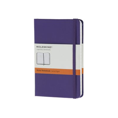 Записная книжка Moleskine Classic (в линейку) в твердой обложке, Pocket (9x14см), фиолетовый-0