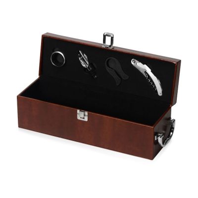 Набор аксессуаров для вина в подарочной коробке Fabrizio, коричневый-0