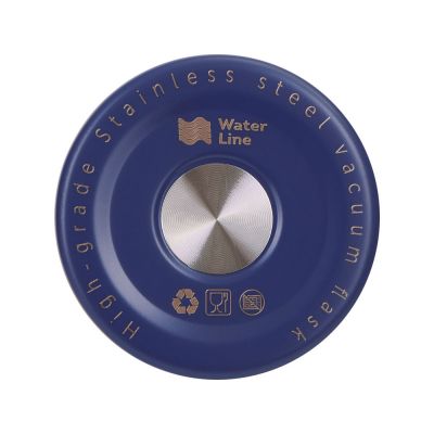 Вакуумная термокружка Decart, 450 мл, тубус, ярко-синий-3