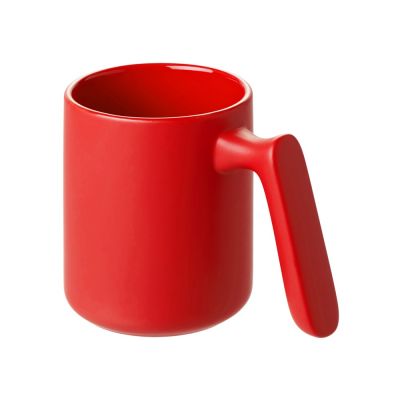 Кружка матовая с прямой ручкой Axio, 360 мл, красный-1