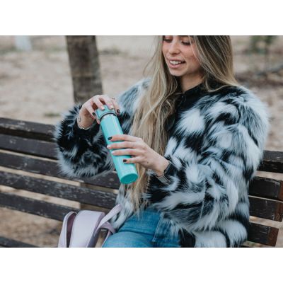 Термос SKINNY MINI, голубой-4