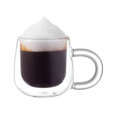 Кружка с двойными стенками с широкой ручкой Fog, прозрачный-4