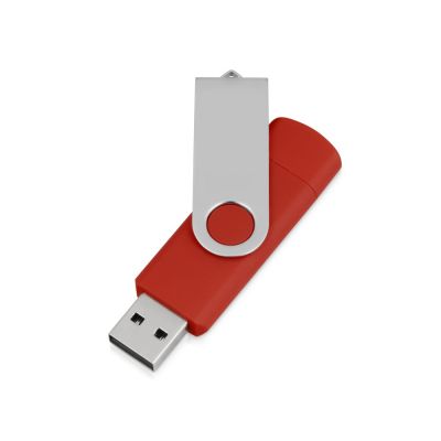 USB/micro USB-флешка 2.0 на 16 Гб Квебек OTG, красный-1