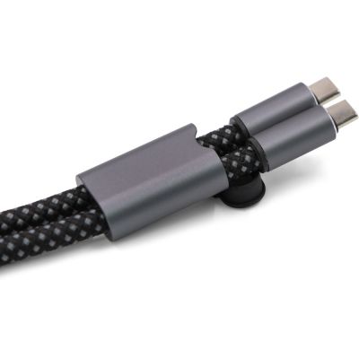 Ремешок-держатель для телефона с зарядным кабелем USB-C - USB-C Lany Wristband Charge Eco, серый-6