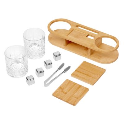 Набор для виски на бамбуковой подставке Boulevardier-11