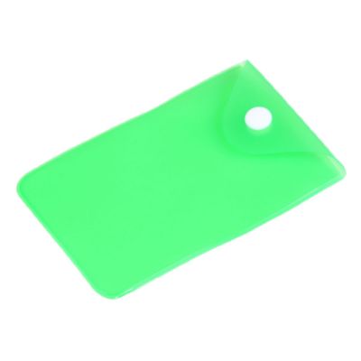 Прозрачный кармашек PVC, зеленый цвет-0