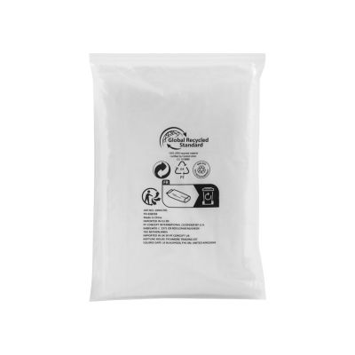 Одноразовый дождевик Mayan с чехлом для хранения из материалов, переработанных по стандарту GRS - Белый-3