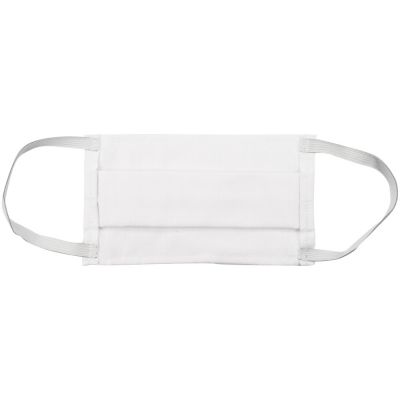 Маска для лица многоразовая из хлопка, белый-3