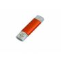 USB-флешка на 32 Гб.c дополнительным разъемом Micro USB, оранжевый