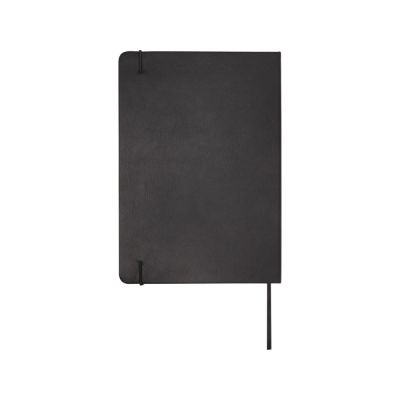 Legato блокнот формата А5 с набором из шариковой ручки и ручки-роллера - сплошной черный-2