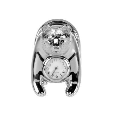 Часы Медведь, серебристый-3