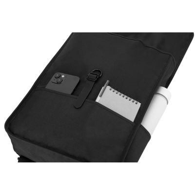 Рюкзак Rony из переработанного пластика, черный-9