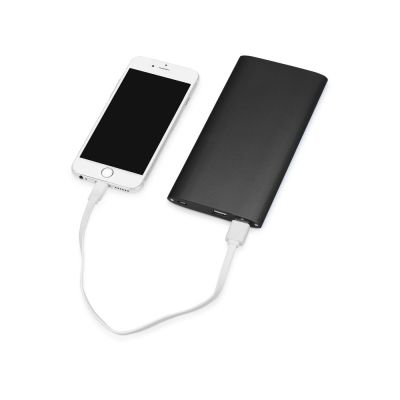Портативное зарядное устройство Джет с 2-мя USB-портами, 8000 mAh, черный-1